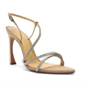 Alexandre Birman Alana Zircone Crystal Sandal Heels